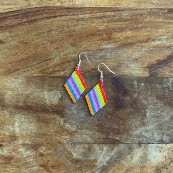 Miyuki Colourful Flag Earring 2