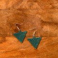 Triangle Green Earring 2