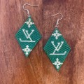 Green-White Earring 1