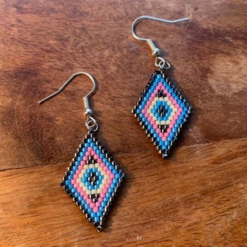 Miyuki Seed Bead Threader Earrings | Jewelry and Apparel Accessories Champagne