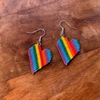 Heart Flag Colour Earring